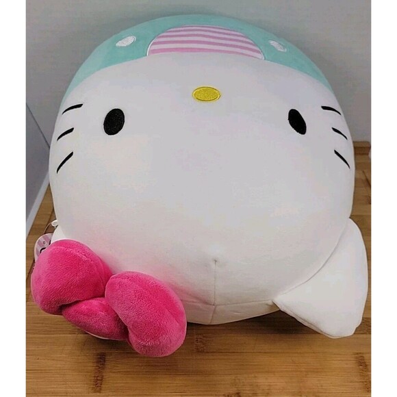 Squishmallows Hello Kitty Mint Green Pink Bow New With Tags By Sanrio 12" 2021 - Picture 5 of 14